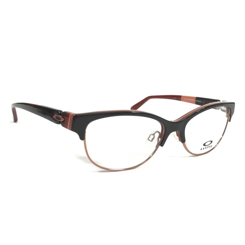 Oakley Eyeglasses Frames Throwback OX1108-0552 Dark Brown Red Cat Eye 52-16-132